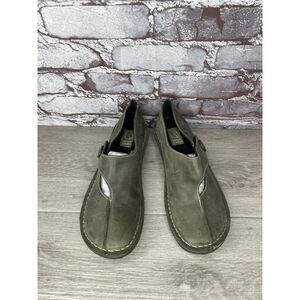 Sergio Tomani Olive Green Leather Mary Jane Strap Comfort Shoes Women 37EU/6.5M